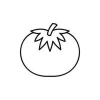 icono de tomate, estilo de contorno vector