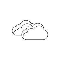 Clouds icon, outline style vector