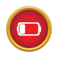 Battery icon, simple style vector