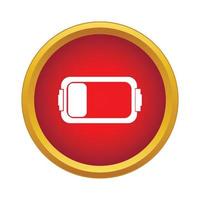 Battery icon, simple style vector