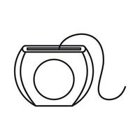 Dental floss icon, outline style vector