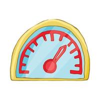 Speedometr icon, cartoon style vector