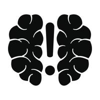 Brain solution icon, simple style vector