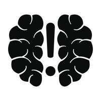 Brain solution icon, simple style vector