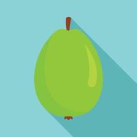 Whole guava icon, flat style vector