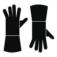 Garden gloves icon, simple style vector