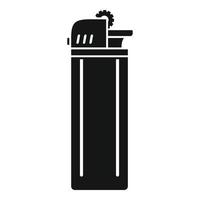 icono de encendedor de cigarrillos portátil, estilo simple vector
