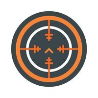 Svd gun aim icon, flat style vector