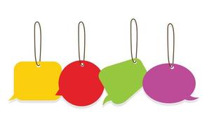 Blank speech bubbles tag vector