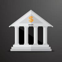 Bank building mockup picture vector