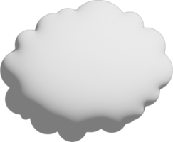 vit moln beskärning ikon png
