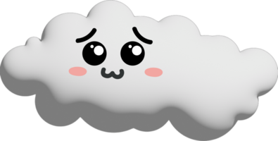 recorte de personagem de desenho animado de nuvem branca png