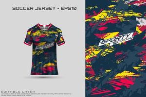 Sports jersey and t-shirt template sports jersey design vector. Sports design for football, racing, gaming jersey. Vector. vector