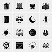 16 iconos de negocios universales vector ilustración de icono creativo para usar en proyectos relacionados con la web y dispositivos móviles