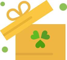 Gift Box Ireland  Flat Color Icon Vector icon banner Template