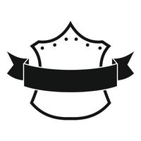 Badge king icon, simple black style vector