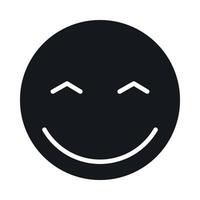 Smiling emoticon with smiling eyes icon vector