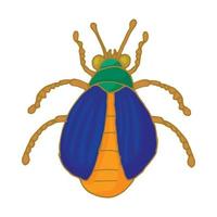 icono de insecto, estilo de dibujos animados vector