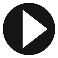 Arrow icon in black vector simple