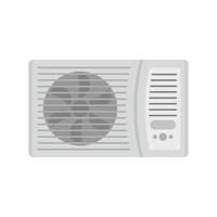 Outdoor air conditioner fan icon, flat style vector