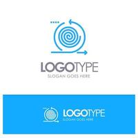 Business Cycles Iteration Management Product Blue Solid Logo with place for tagline vector