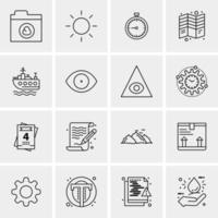 16 Universal Business Icons Vector Creative Icon Illustration to use in web and Mobile Related project