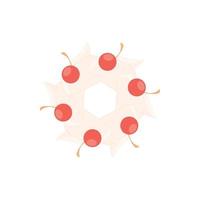 Light pink abstract circle icon, cartoon style vector