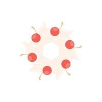 Light pink abstract circle icon, cartoon style vector