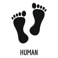 Human step icon, simple style. vector