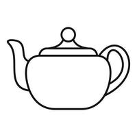 Small teapot icon, outline style vector