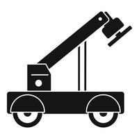 Magnet crane icon, simple style vector