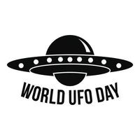 Global ufo day logo, simple style vector