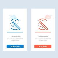 Tricks Solution Magic Stick  Blue and Red Download and Buy Now web Widget Card Template vector