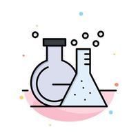 Flask Lab Tube Test Abstract Flat Color Icon Template vector
