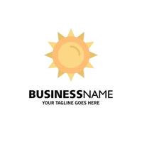 Sun Brightness Light Spring Business Logo Template Flat Color vector