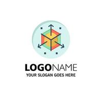 Scale Modification Design 3d Business Logo Template Flat Color vector