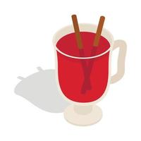 Swedish glogg icon, isometric 3d style vector