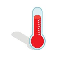 Thermometer icon, isometric 3d style vector