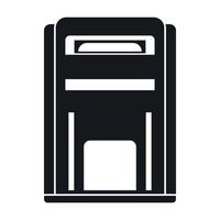 Square post box icon, simple style vector