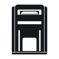 Square post box icon, simple style vector