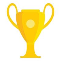 Champions soccer cup icon, flat style vector