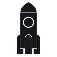 Rocket icon, simple style vector