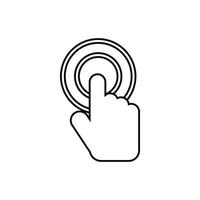 Click icon, outline style vector