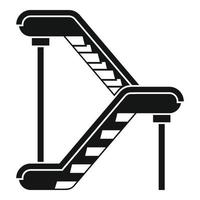 Double escalator icon, simple style vector