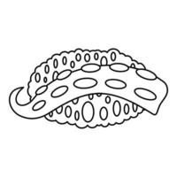 Octopus sushi icon, outline style vector