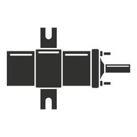 Car ignition bobbin icon, simple style vector