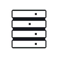 Database icon, simple style vector