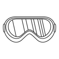 Protect goggles icon, outline style vector