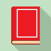 icono de libro escolar, estilo plano vector