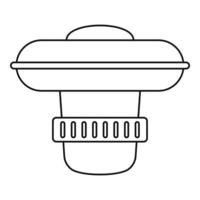 icono de dispositivo de piscina de dosificación, estilo de esquema vector